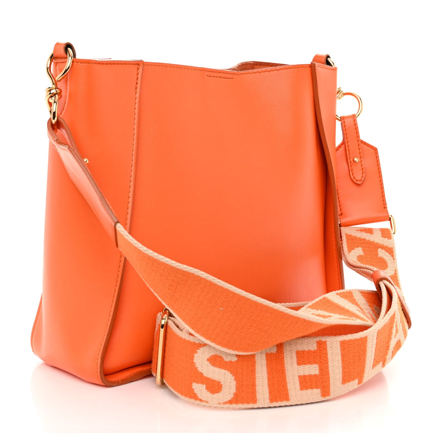 Eco Alter Nappa Perforated Logo Mini Crossbody Orange