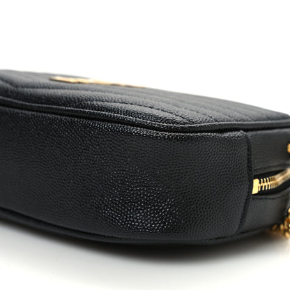 Saint Laurent Grain De Poudre Matelasse Monogram Mini Lou Camera Bag Black 10 of 10