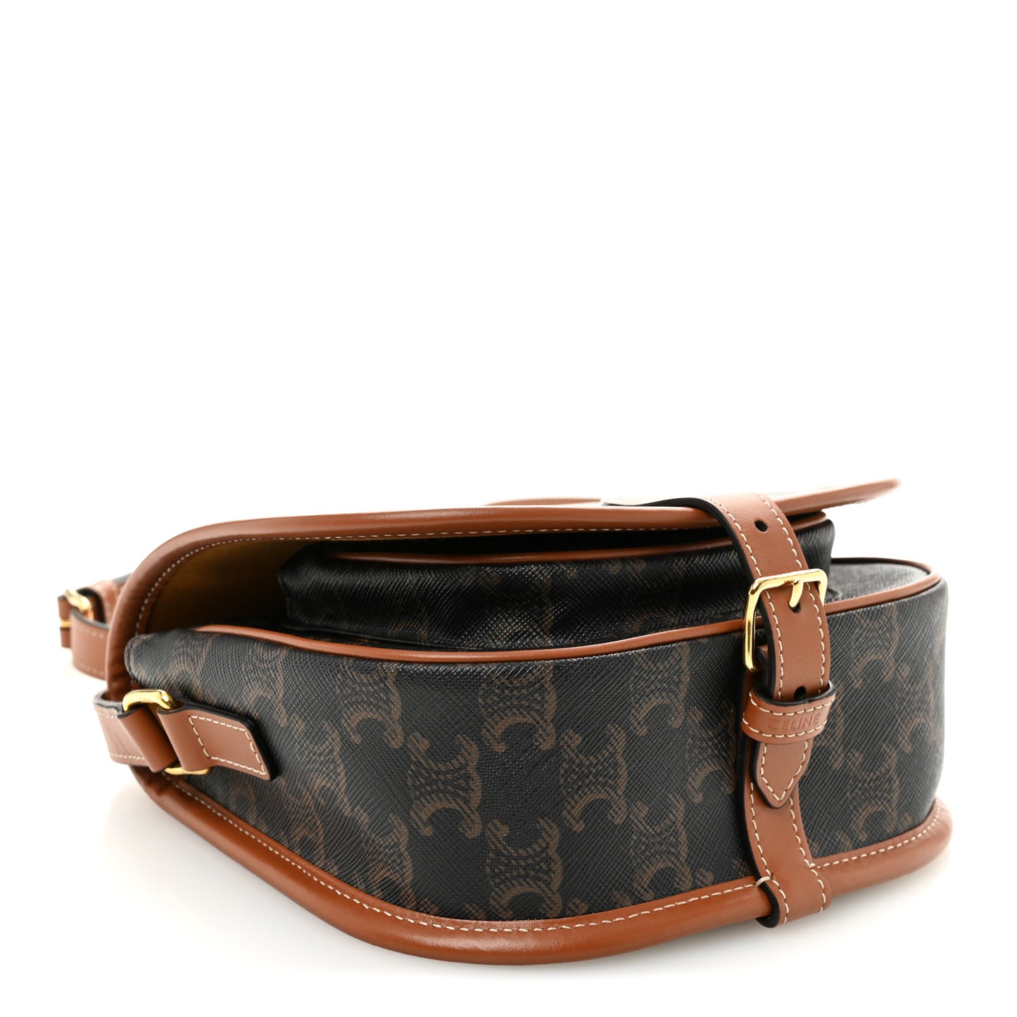 Triomphe Canvas Medium Folco Bag Tan