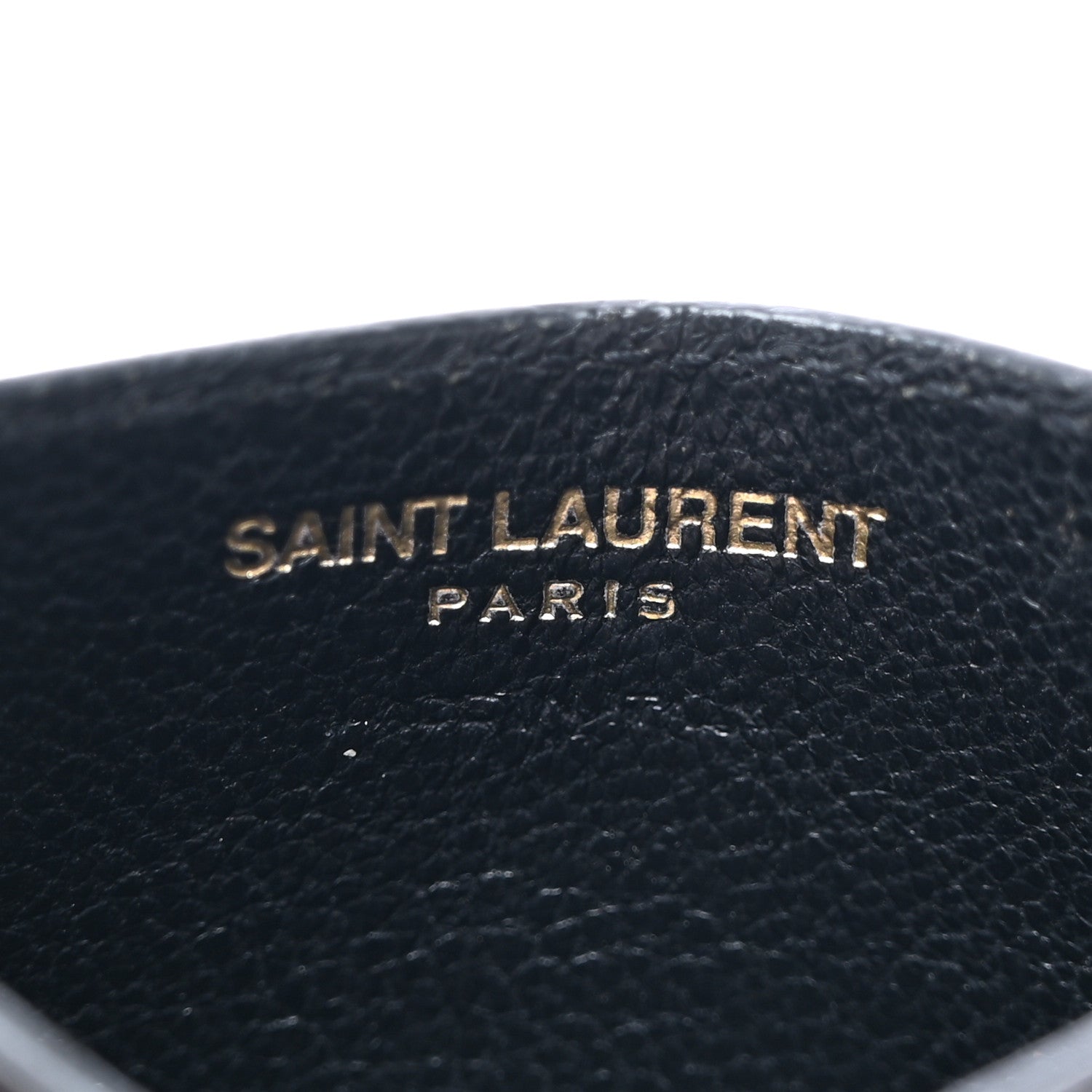 Saint Laurent Grain De Poudre Monogram Credit Card Case Black 6 of 9