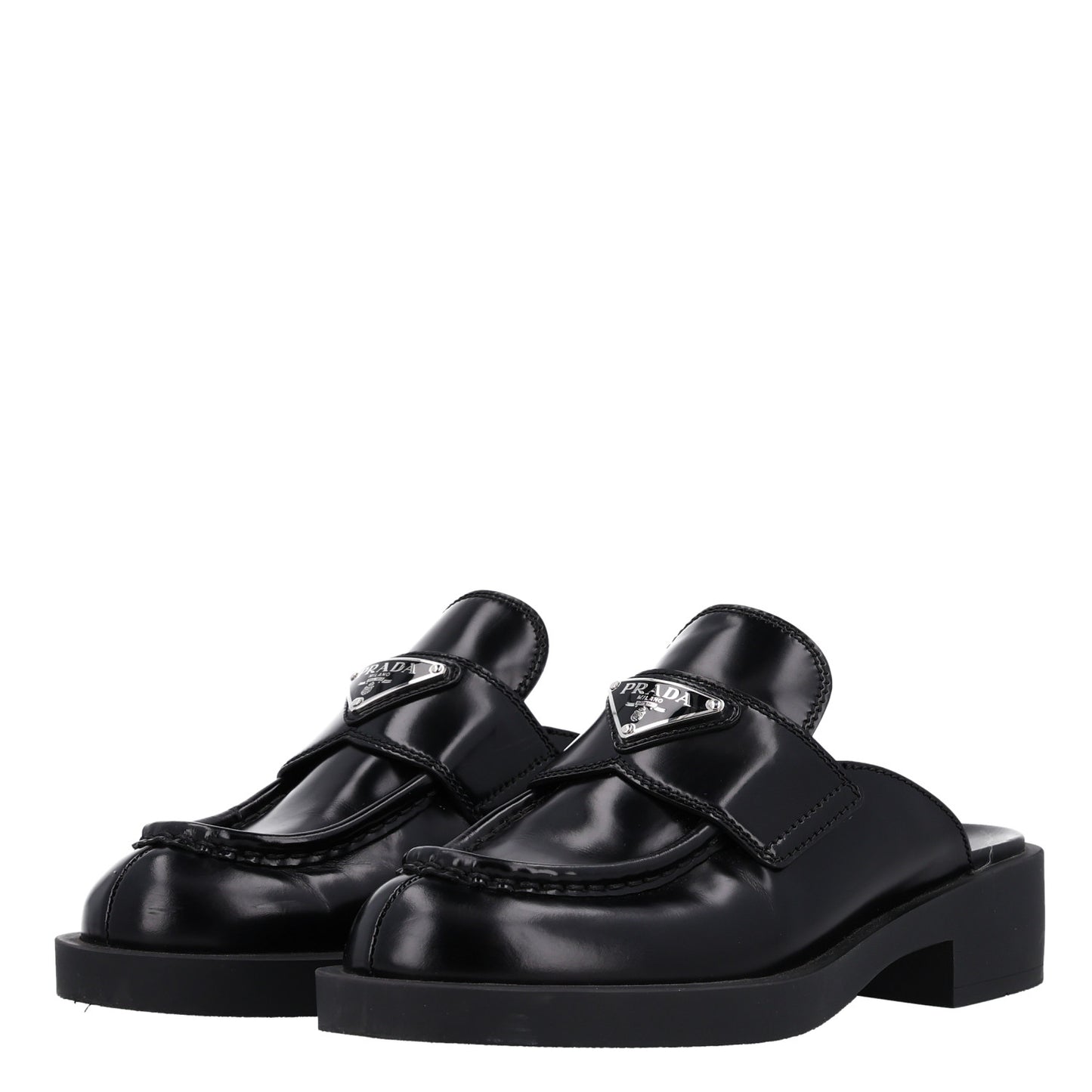 Spazzolato Triangle 40mm Loafer Mules 35 Black