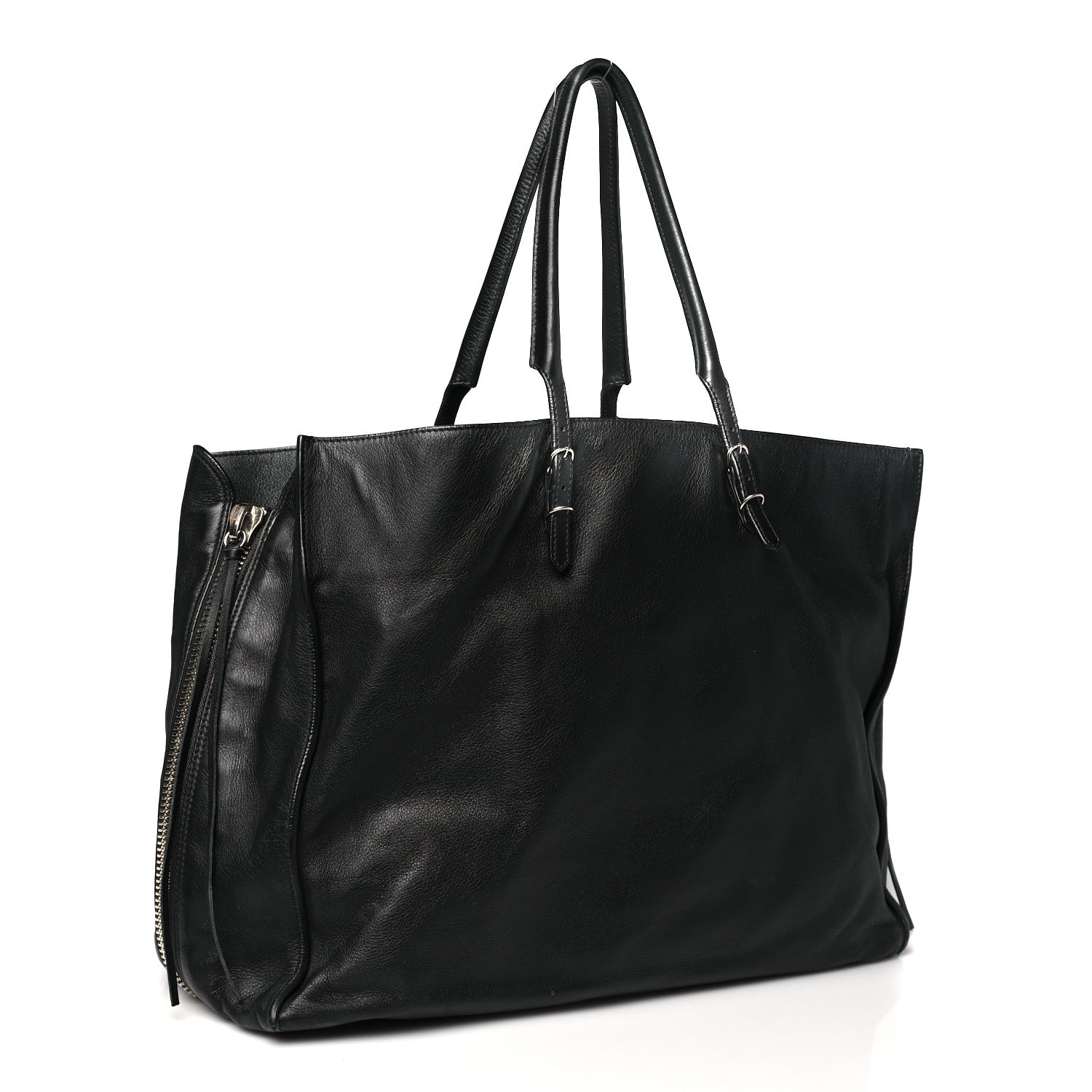 Balenciaga Supple Calfskin Papier A4 Zip Around Tote Black 4 of 13