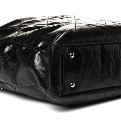 Chanel Glazed Calfskin Lambskin Portobello Tote Black 9 of 18