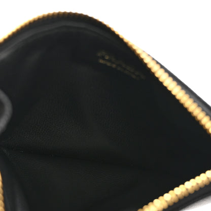 Prada Saffiano Triangle Zip Card Holder Black 5 of 7