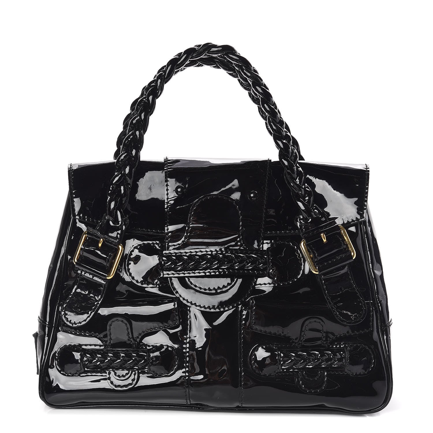 Valentino Garavani Patent Large Histoire Black 1 of 10