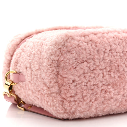 Miu Miu Montone Shearling Madras Mini Top Handle Vanity Case Rosa 9 of 10