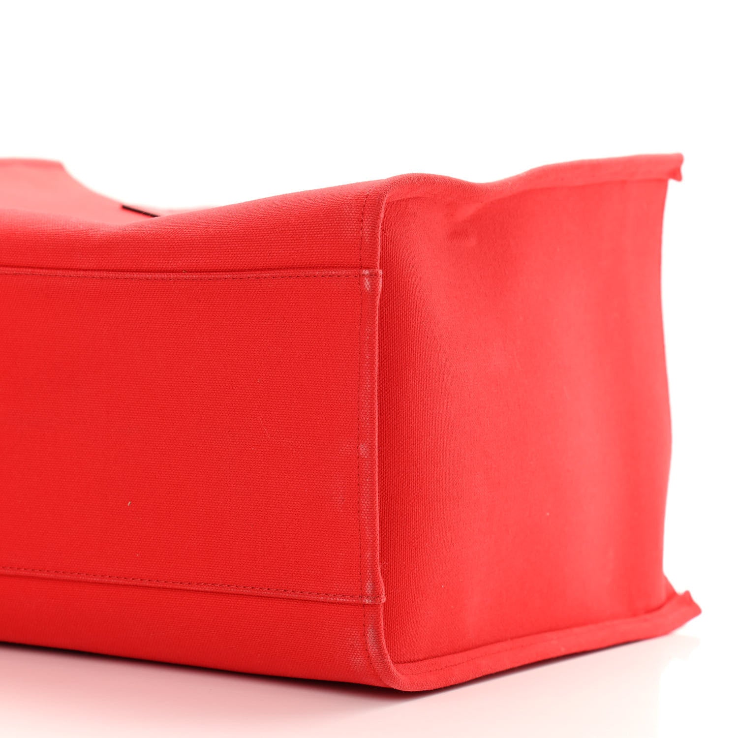 Versace Canvas Suppler Calfskin Cabas GV Signature Tote Red 9 of 9