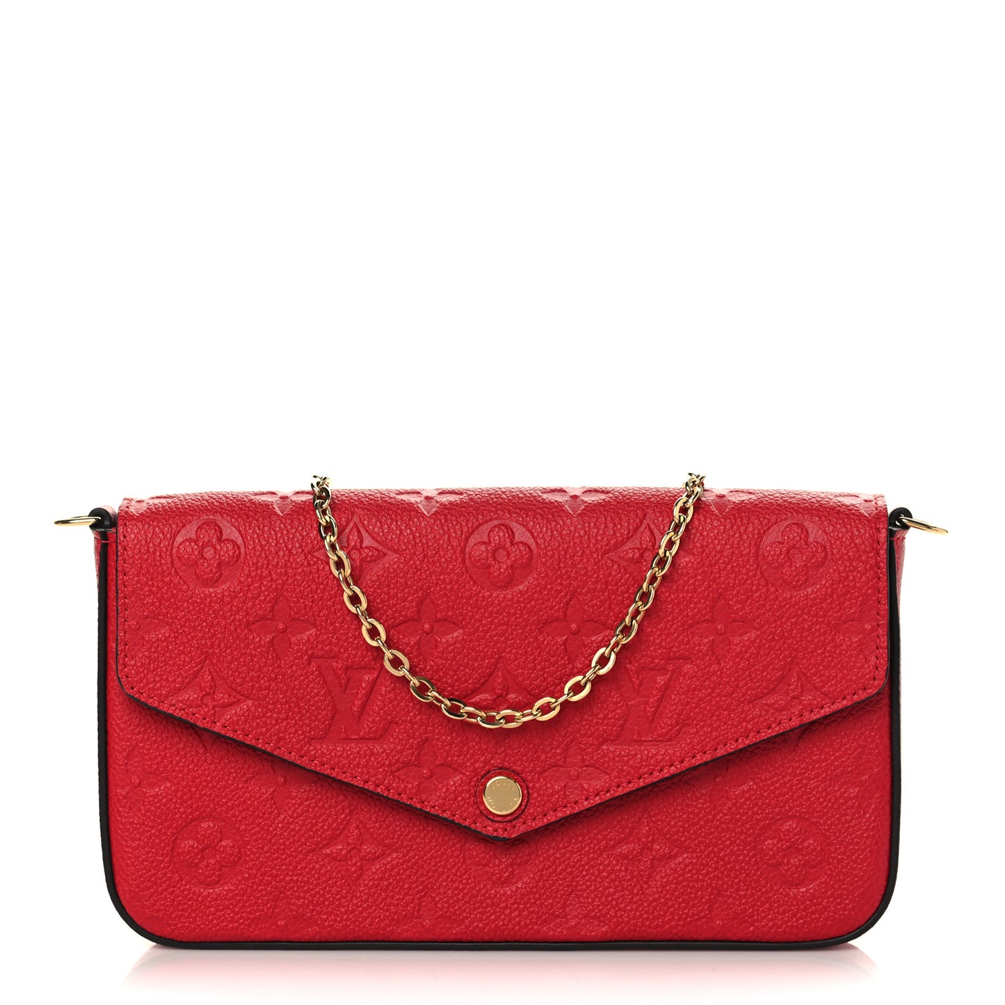 Empreinte Pochette Felicie Chain Wallet Scarlet