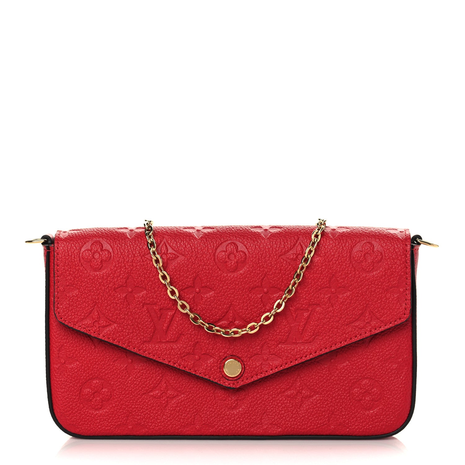 Louis Vuitton Empreinte Pochette Felicie Chain Wallet Scarlet 3 of 7