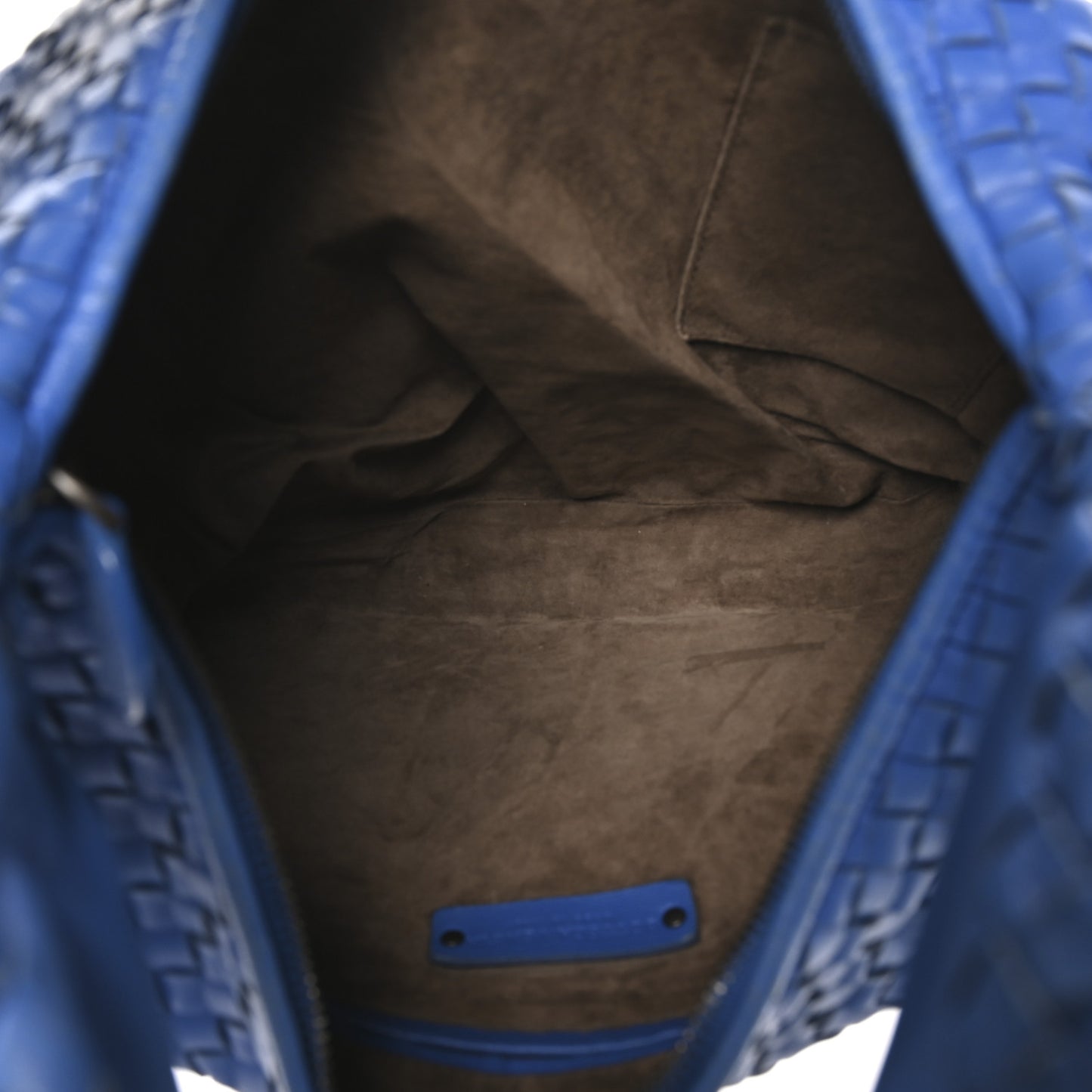 Nappa Intrecciato Large Veneta Hobo Blue Royal