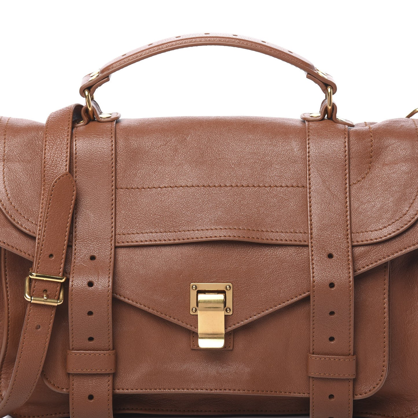 Lambskin Medium PS1 Satchel Saddle