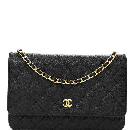 Chanel Caviar Quilted Wallet on Chain WOC Black 9 of 13