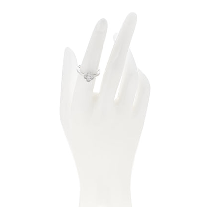 Van Cleef & Arpels 18K White Gold Diamond Sweet Alhambra Ring 53 6.5 2 of 6