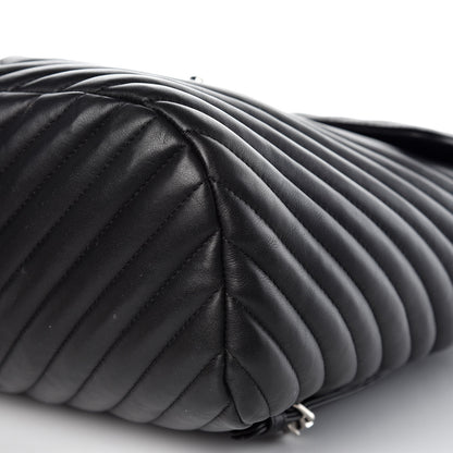 Chanel Calfskin Chevron Quilted Large Urban Spirit Backpack Black 6 of 13