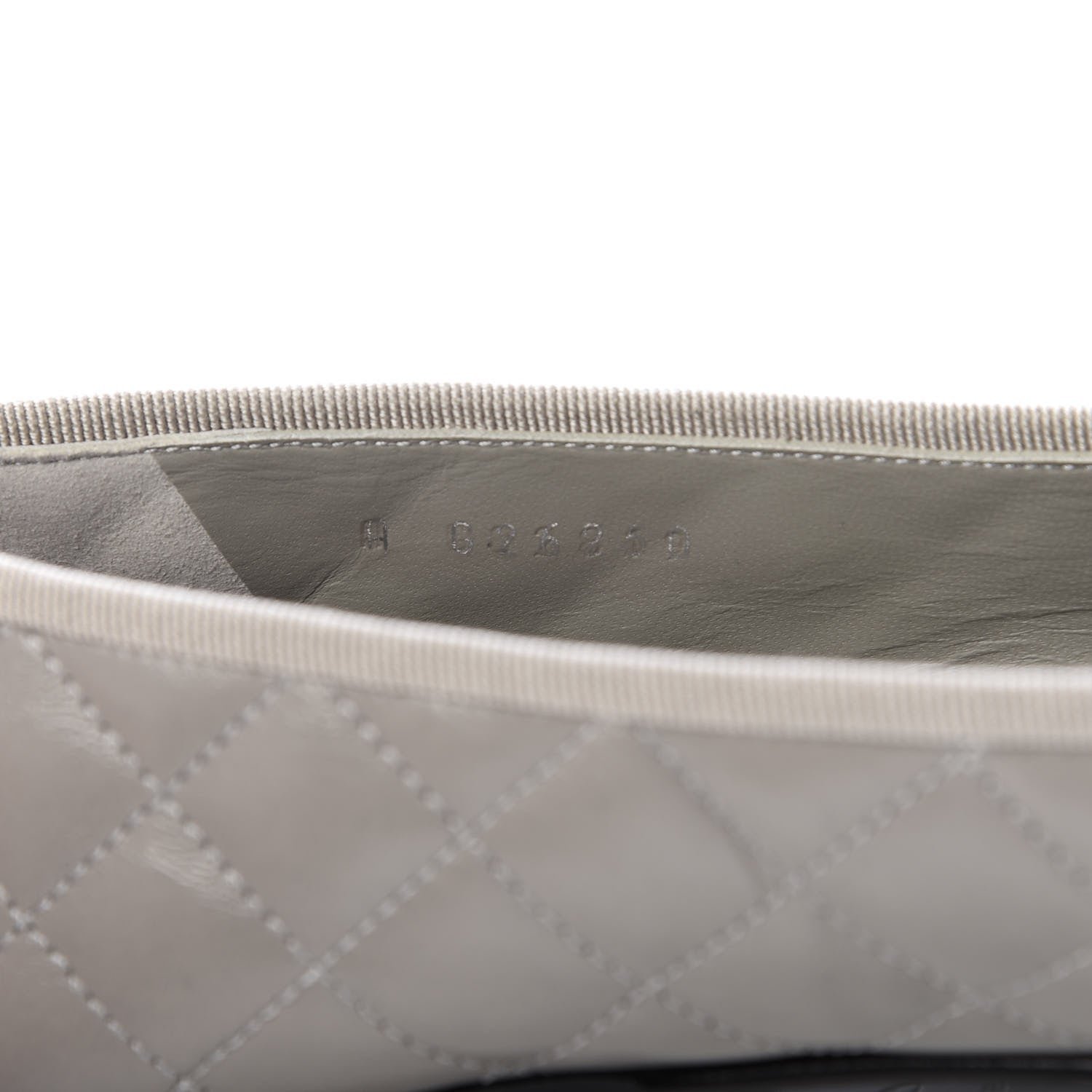 Chanel Crumpled Lambskin Quilted CC Ballerina Flats 39 Grey 9 of 10