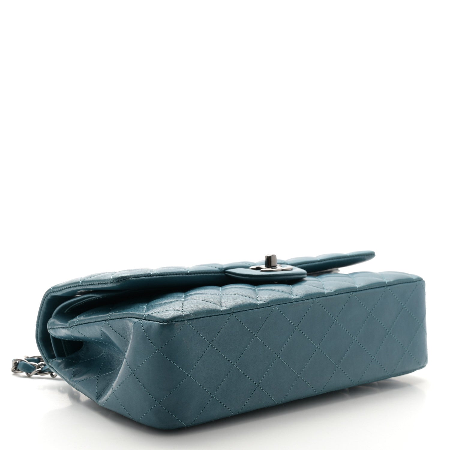 Chanel Lambskin Medium Double Flap Turquoise 4 of 11