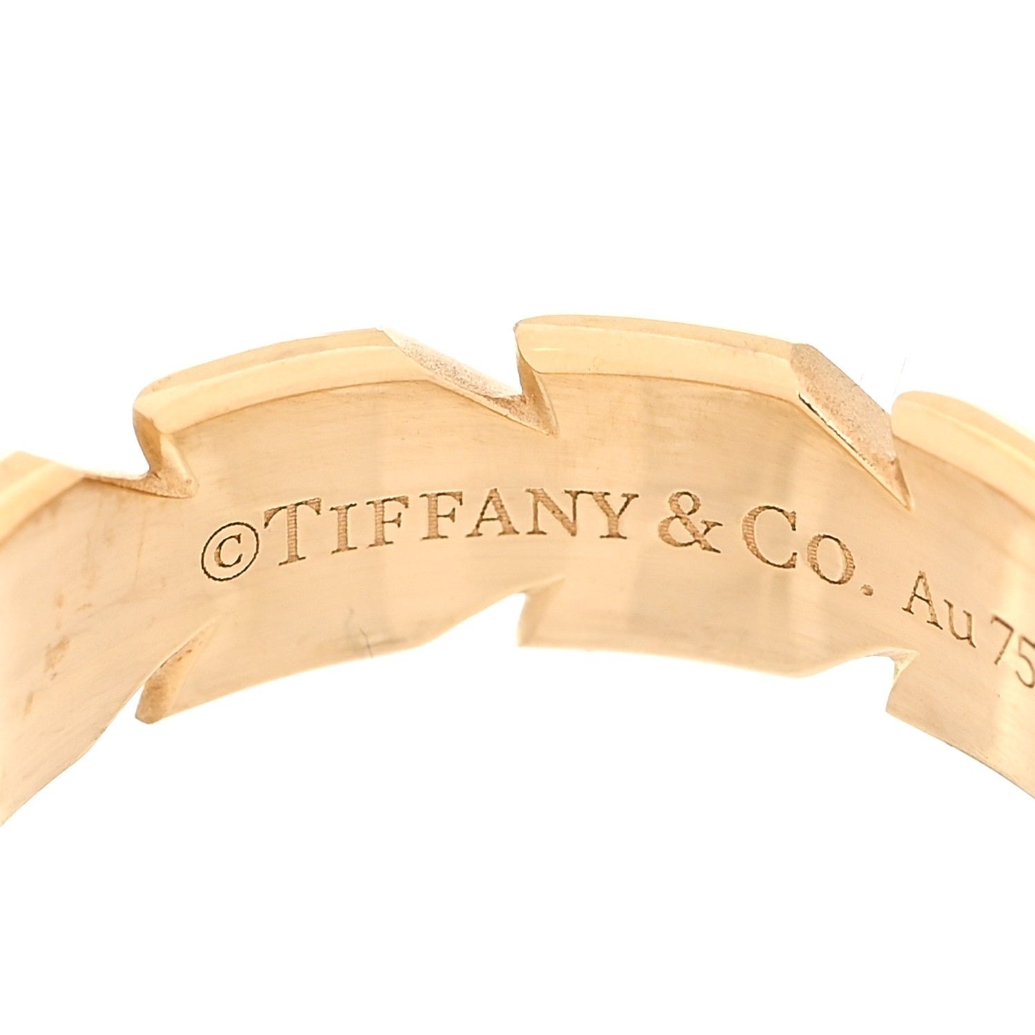 Tiffany 18K Yellow Gold Diamond Victoria Vine Band Ring 54 7 4 of 6