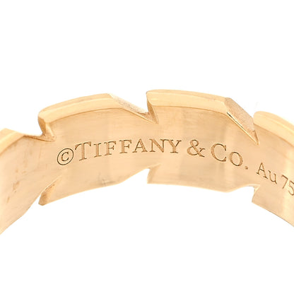 Tiffany 18K Yellow Gold Diamond Victoria Vine Band Ring 54 7 4 of 6