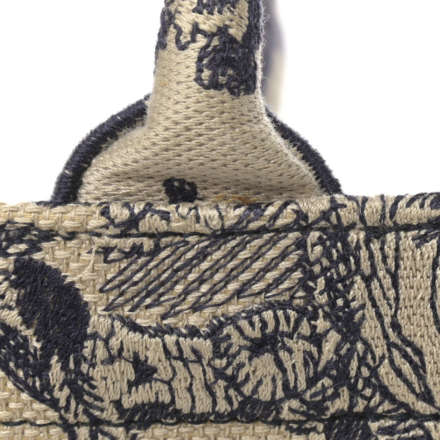 Christian Dior Canvas Embroidered Large Dioriviera Toile De Jouy Book Tote Blue 13 of 17