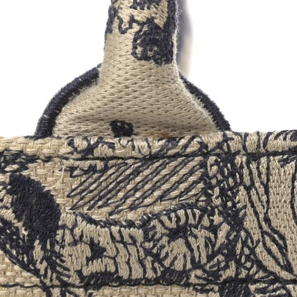 Christian Dior Canvas Embroidered Large Dioriviera Toile De Jouy Book Tote Blue 13 of 17