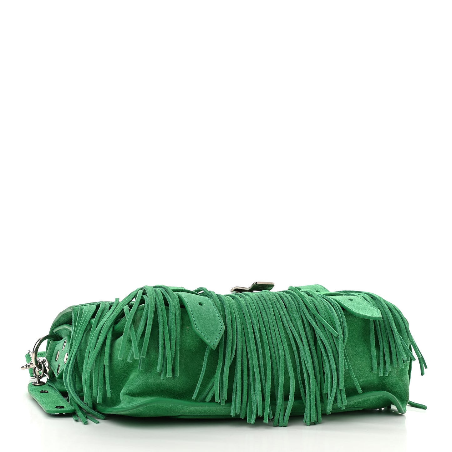 Suede Tiny PS1 Fringe Satchel Aloe