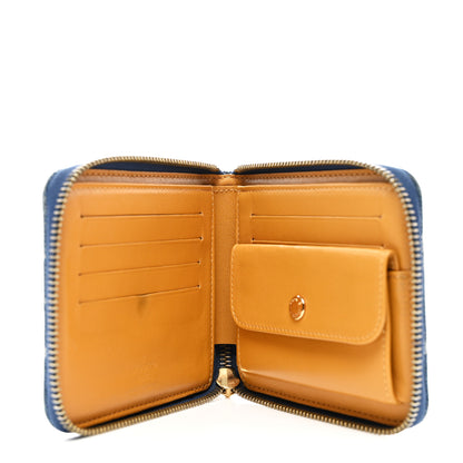 Louis Vuitton Denim Zip Compact Wallet Blue 5 of 10
