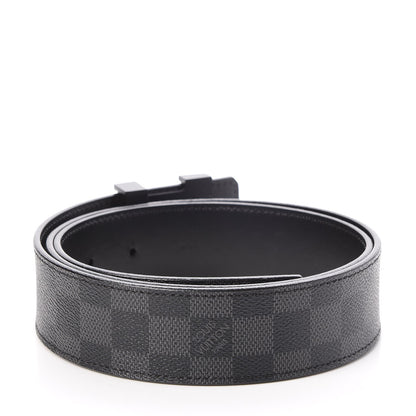 Louis Vuitton Damier Graphite LV Initiales Belt 95 38 3 of 7