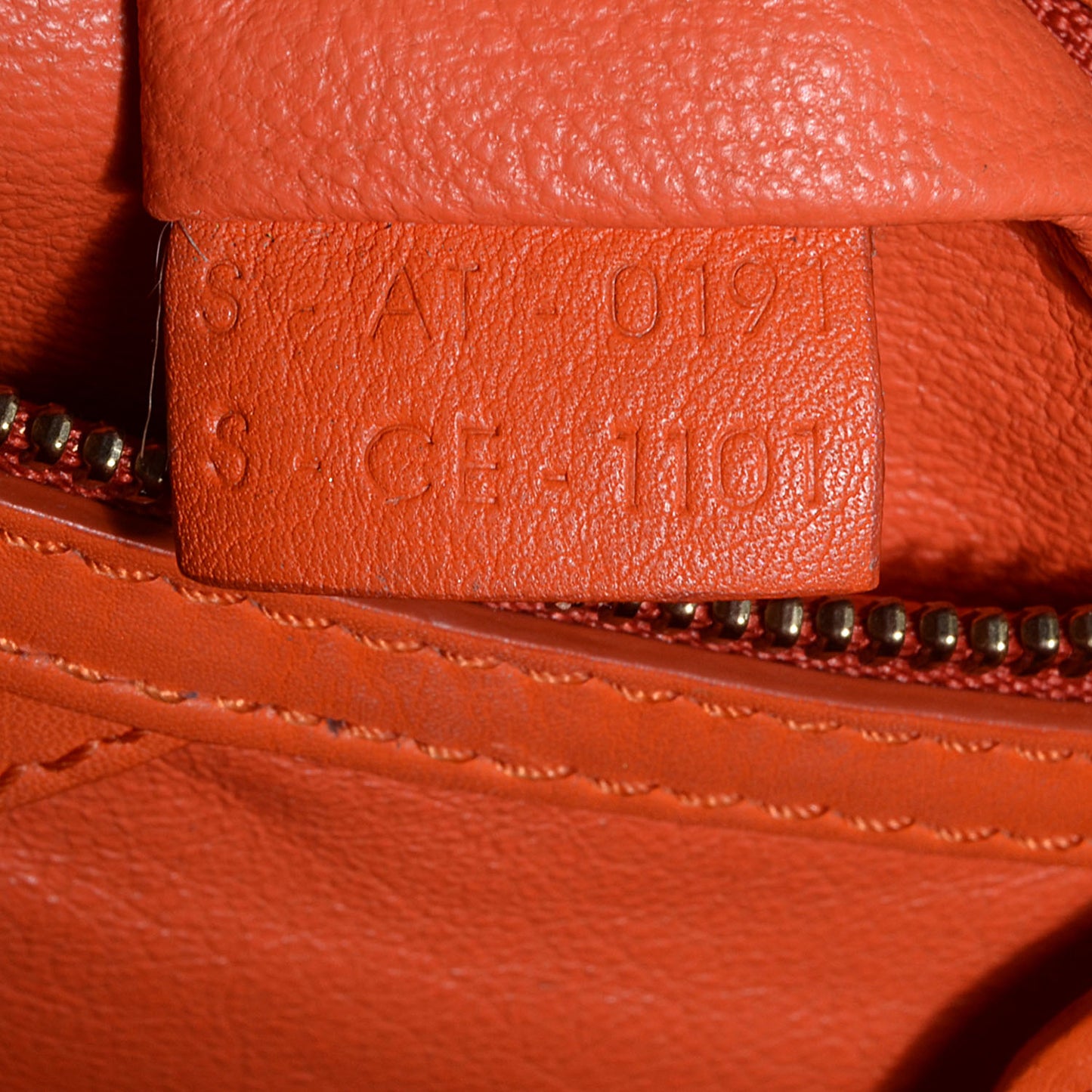 Smooth Calfskin Mini Luggage Orange