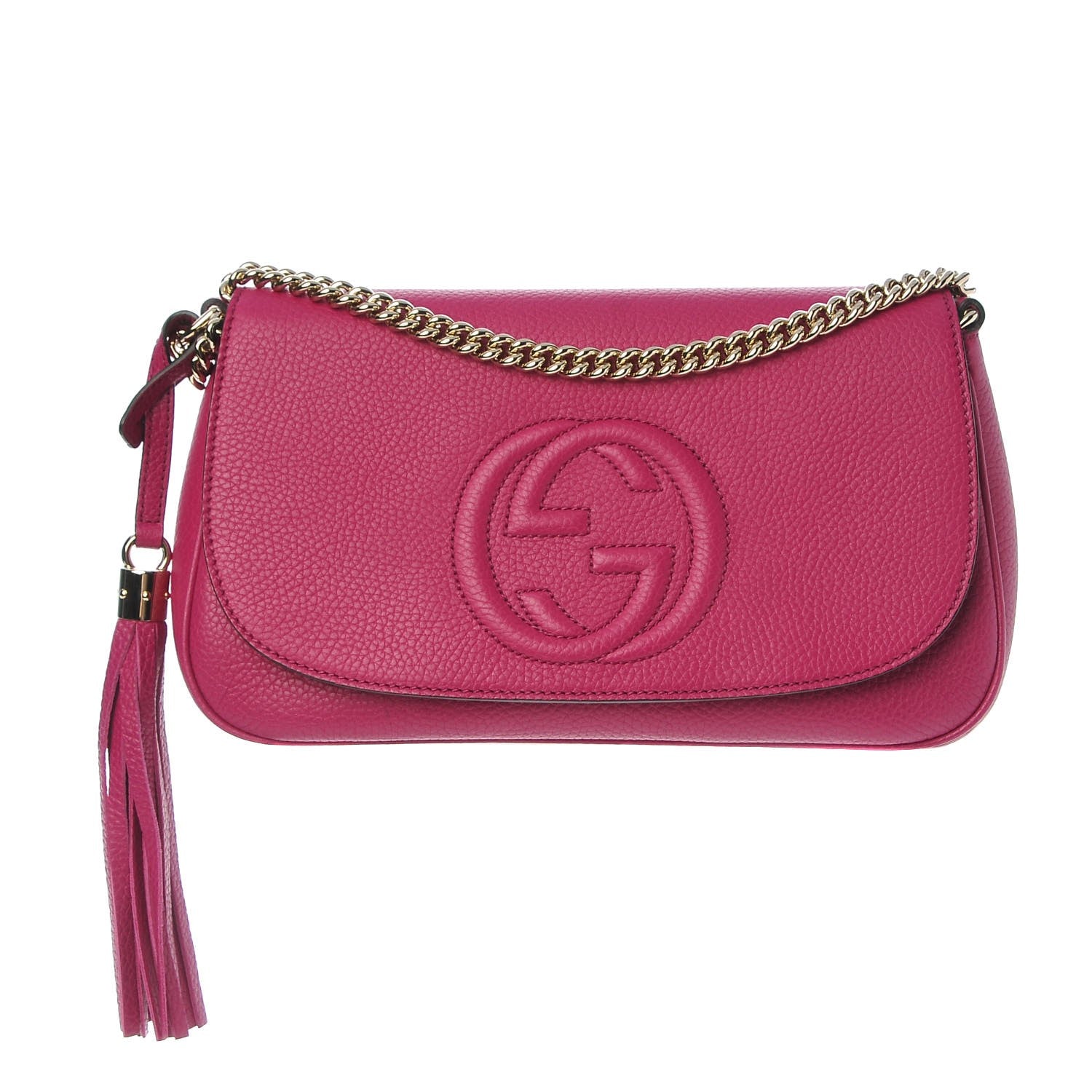 Gucci Cellarius Calfskin Medium Soho Flap Crossbody Bright Bouganville 1 of 6