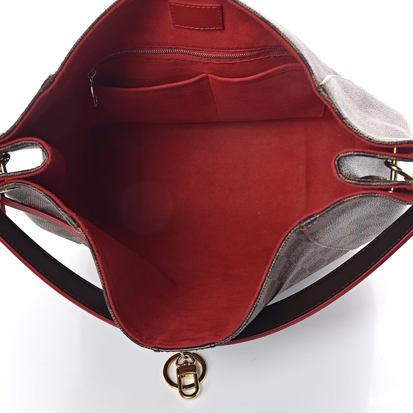 Damier Ebene Caissa Hobo Cherry