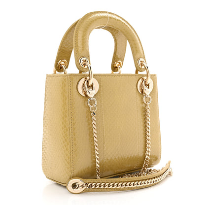 Christian Dior Snakeskin Mini Lady Dior Beige 3 of 11