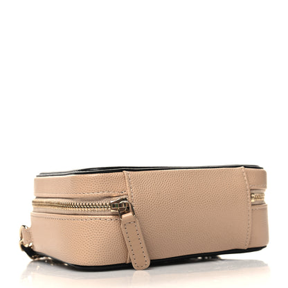 Chanel Caviar Quilted CC Filigree Vanity Clutch With Chain Beige Black 4 of 10