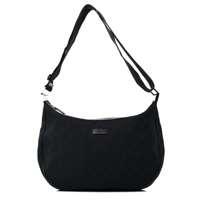 Gucci Monogram Medium Half Moon Hobo Black 1 of 13