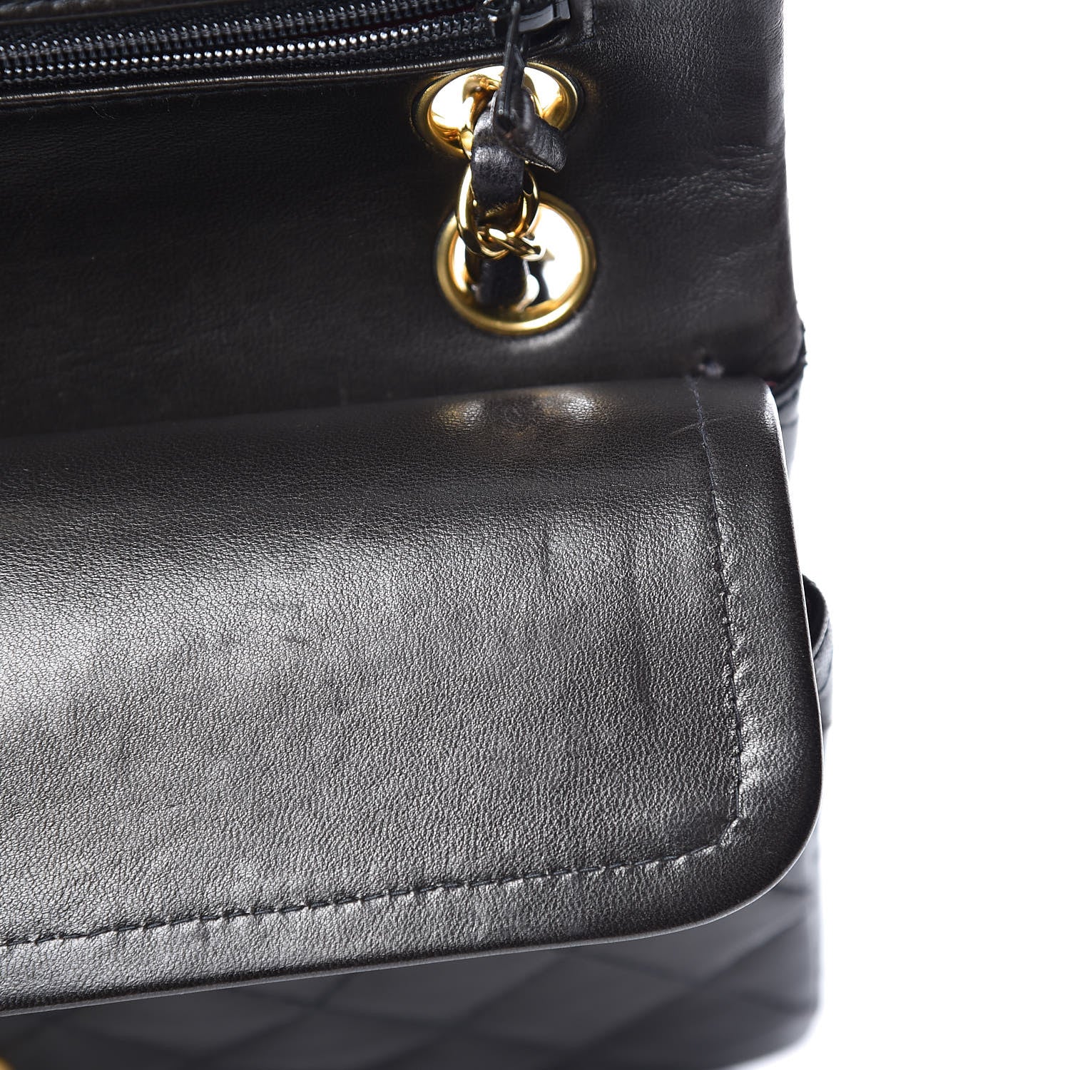 Chanel Lambskin Quilted Small Double Flap Black 12 of 14