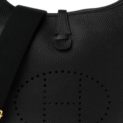 Hermes Taurillon Clemence Evelyne III PM Black 8 of 11