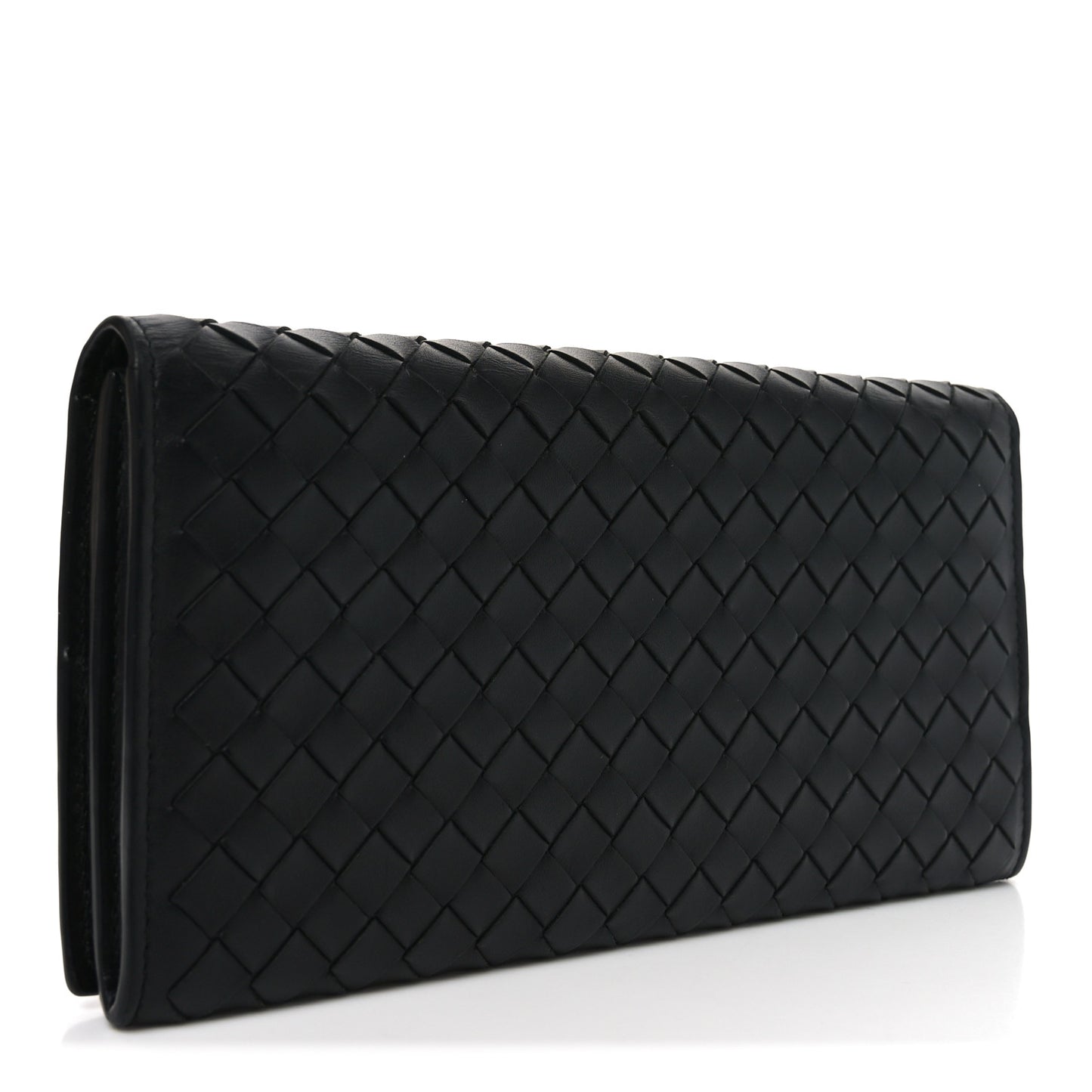 Nappa Intrecciato Flap Wallet Black
