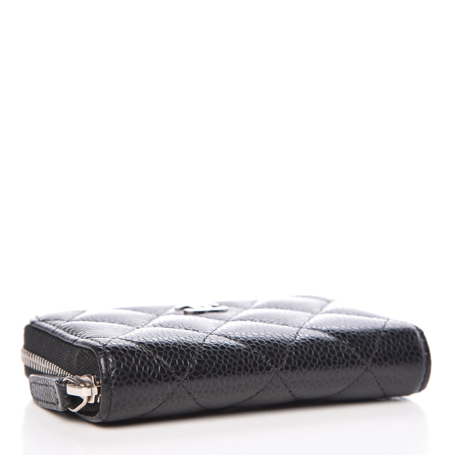 Chanel Caviar Quilted Zip Card Holder Black 4 of 8
