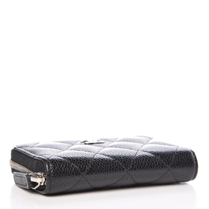 Chanel Caviar Quilted Zip Card Holder Black 4 of 8