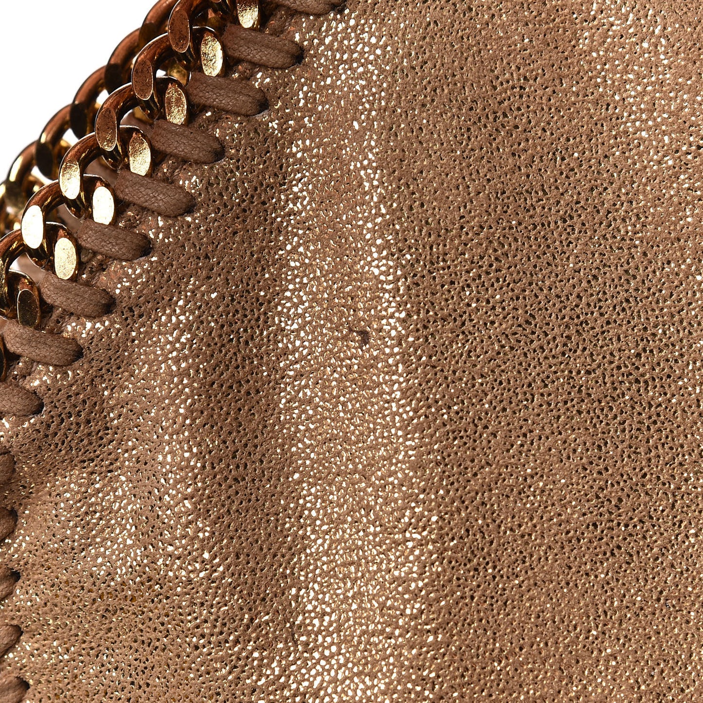 Metallic Shaggy Deer Big Falabella Tote Gold