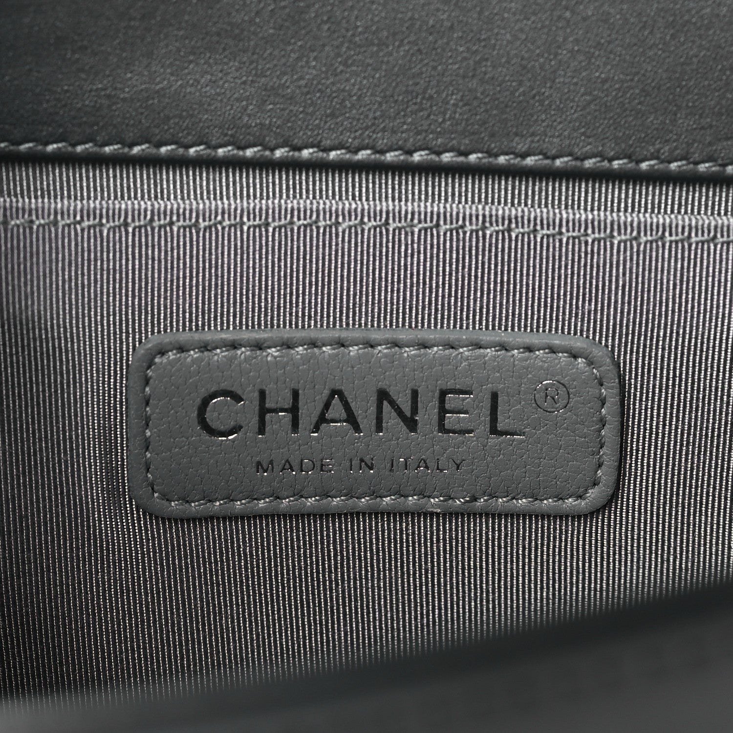 Chanel Metallic Lambskin Quilted Medium Boy Flap Dark Silver 6 of 10