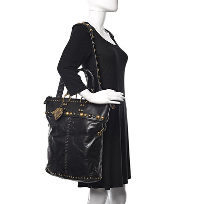 Gucci Calfskin Large Babouska Tote Black 2 of 10