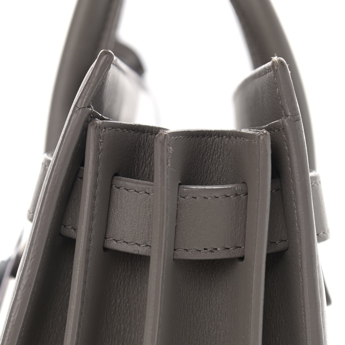 Grained Calfskin Baby Sac De Jour Fog