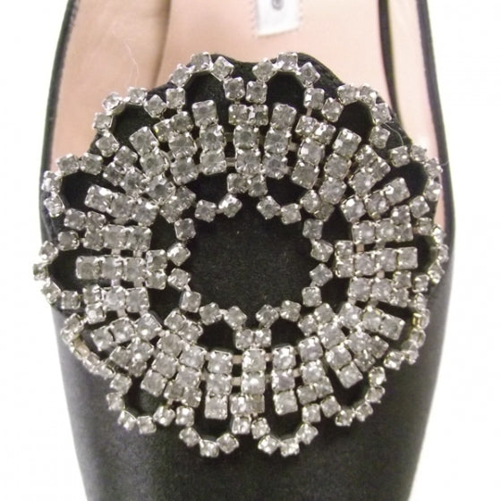 MANOLOBLAHNIKSatinCrystalSlides40Black