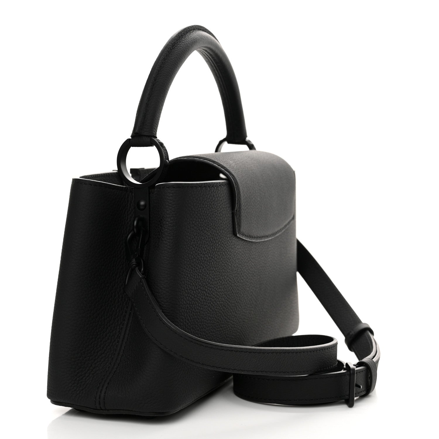 Louis Vuitton Taurillon Capucines East West MM Matte Black 3 of 9
