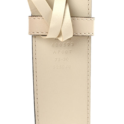 Gucci Calfskin Double G 40mm Belt 75 30 Mystic White 3 of 4