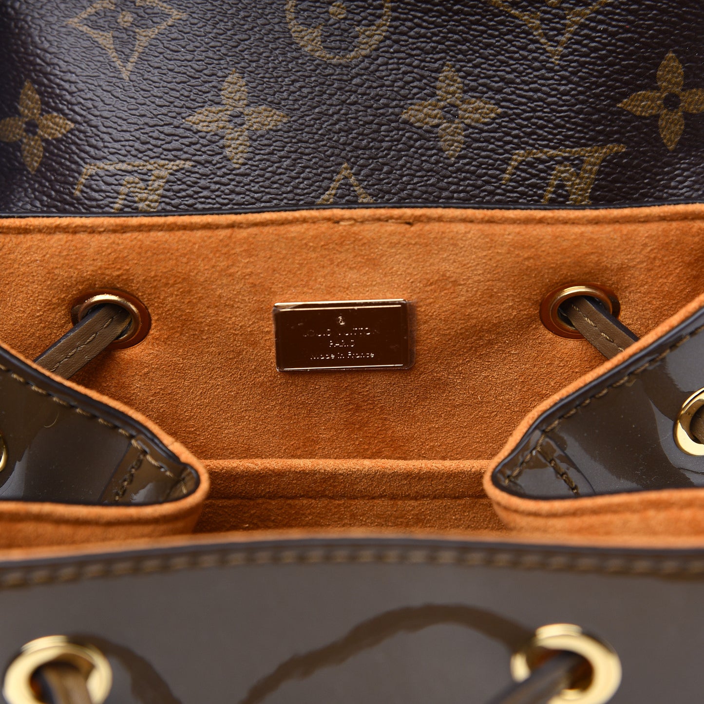 Patent Monogram Hot Springs Backpack Vert Bronze