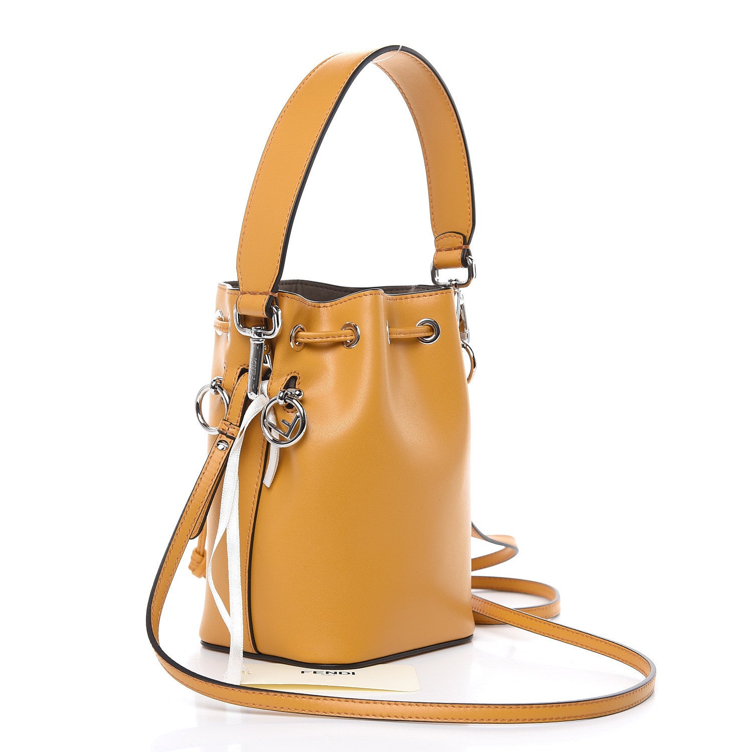 Fendi Vitello Liberty Lucido F is Fendi Mini Mon Tresor Bucket Bag Zucca 3 of 10
