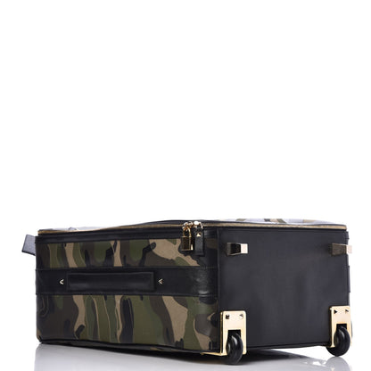 Valentino Garavani Nappa Canvas Camouflage Rolling Luggage Green 4 of 9
