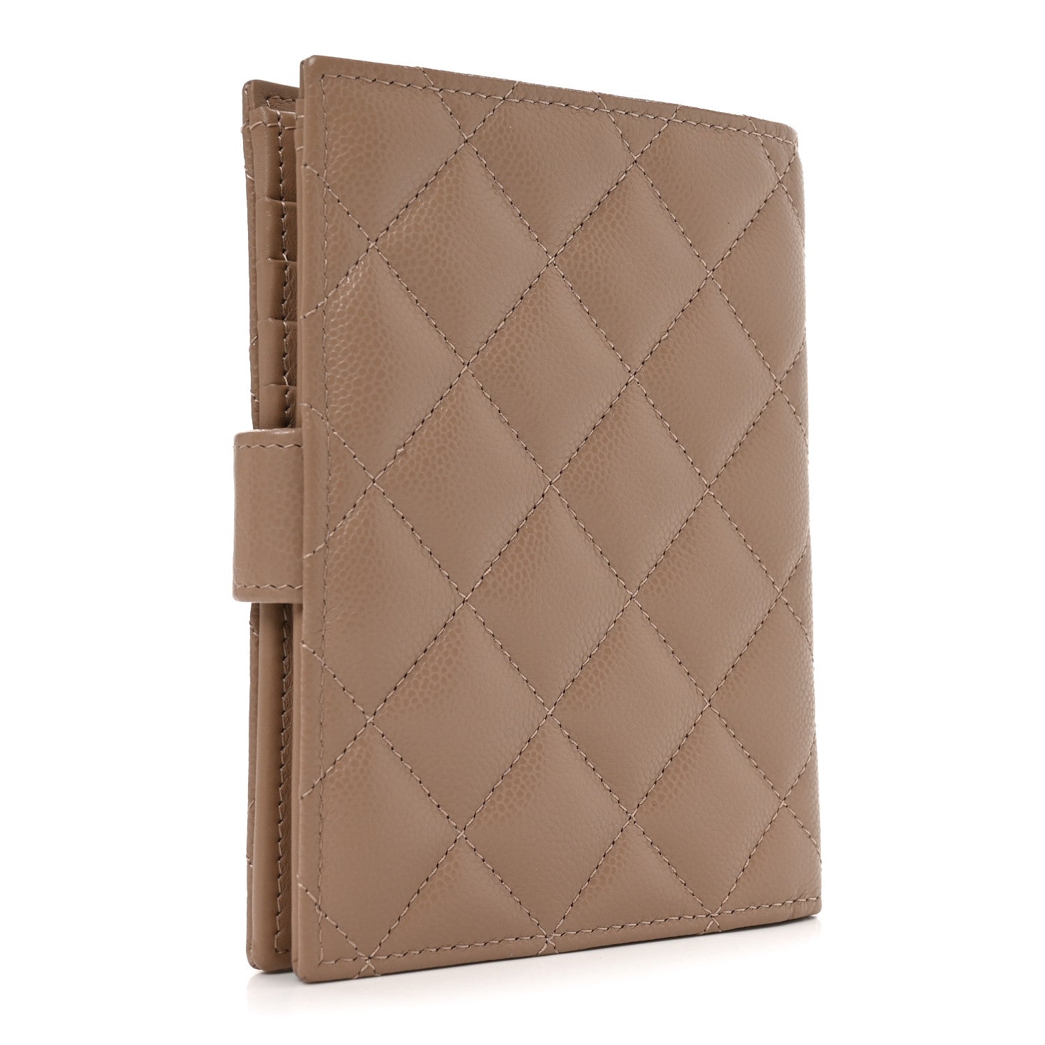 Chanel Caviar Quilted Passport Holder Dark Beige 3 of 8