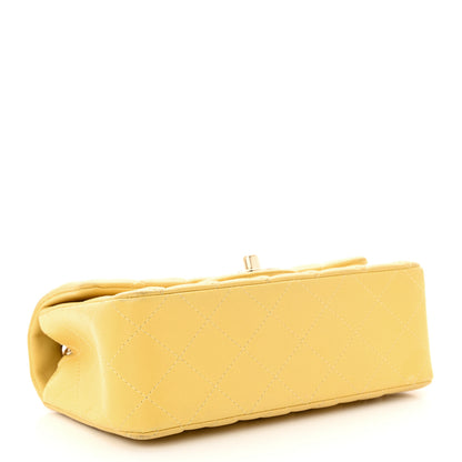 Chanel Lambskin Quilted Mini Rectangular Flap Yellow 7 of 17